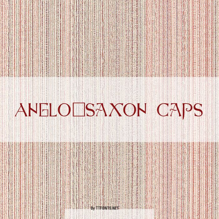 Anglo-Saxon Caps example